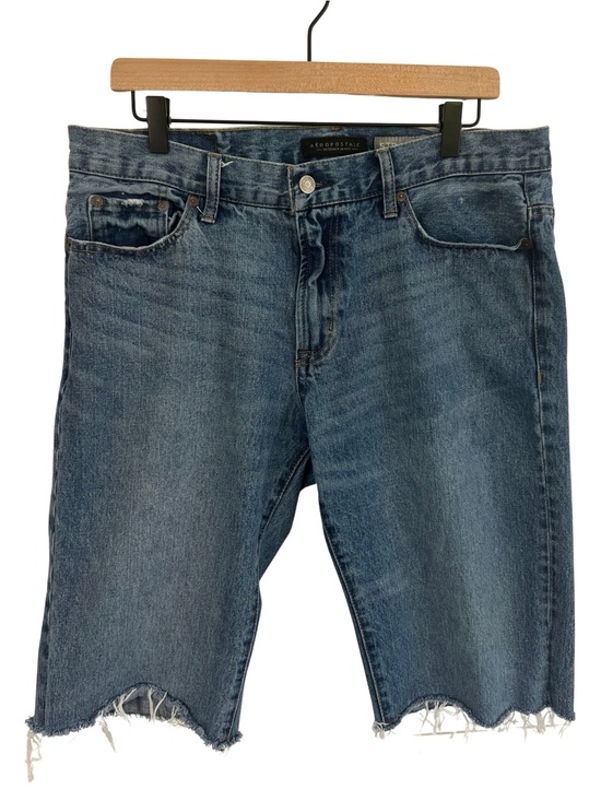 Aeropostale Other - Aeropostale Mens Cut Off Jean Shorts Denim 34 Frayed Hem 100% Cotton